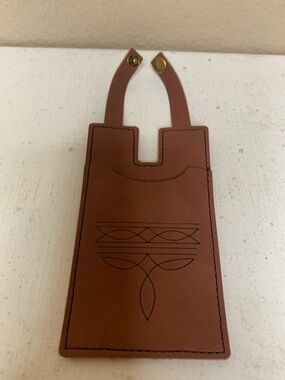 WESTERN Light Brown Faux Leather Boot Wallet